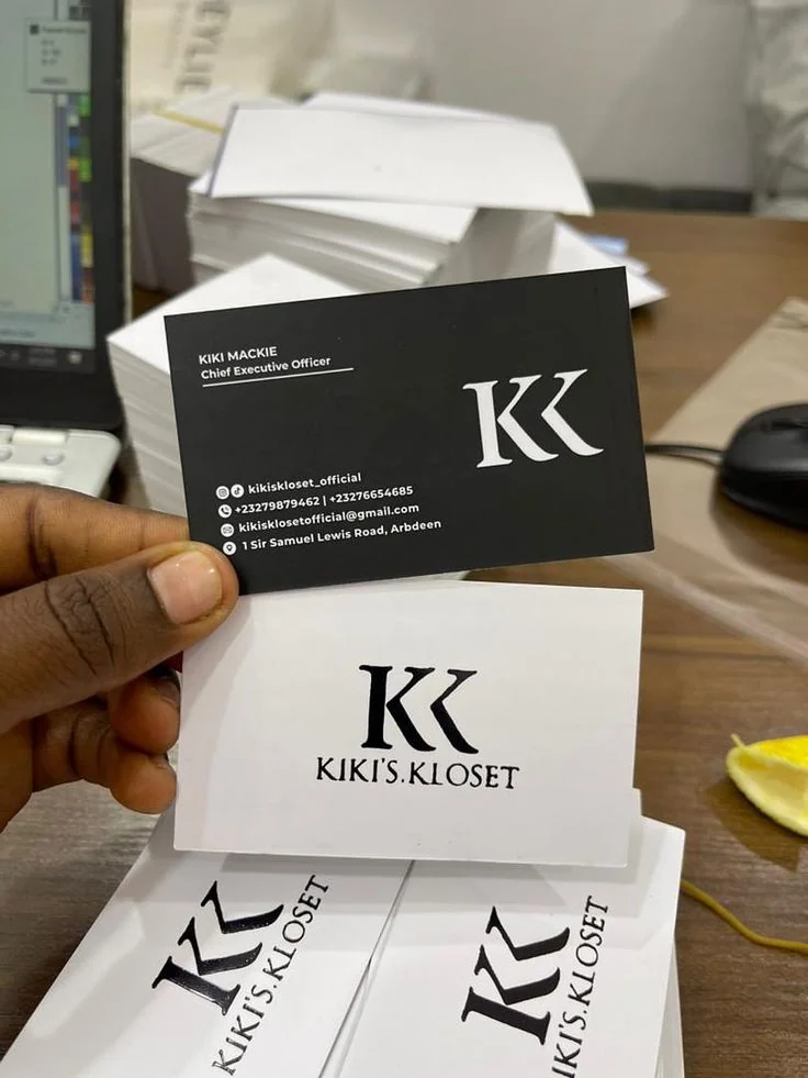 Stylish business card design with modern typography and clean layout